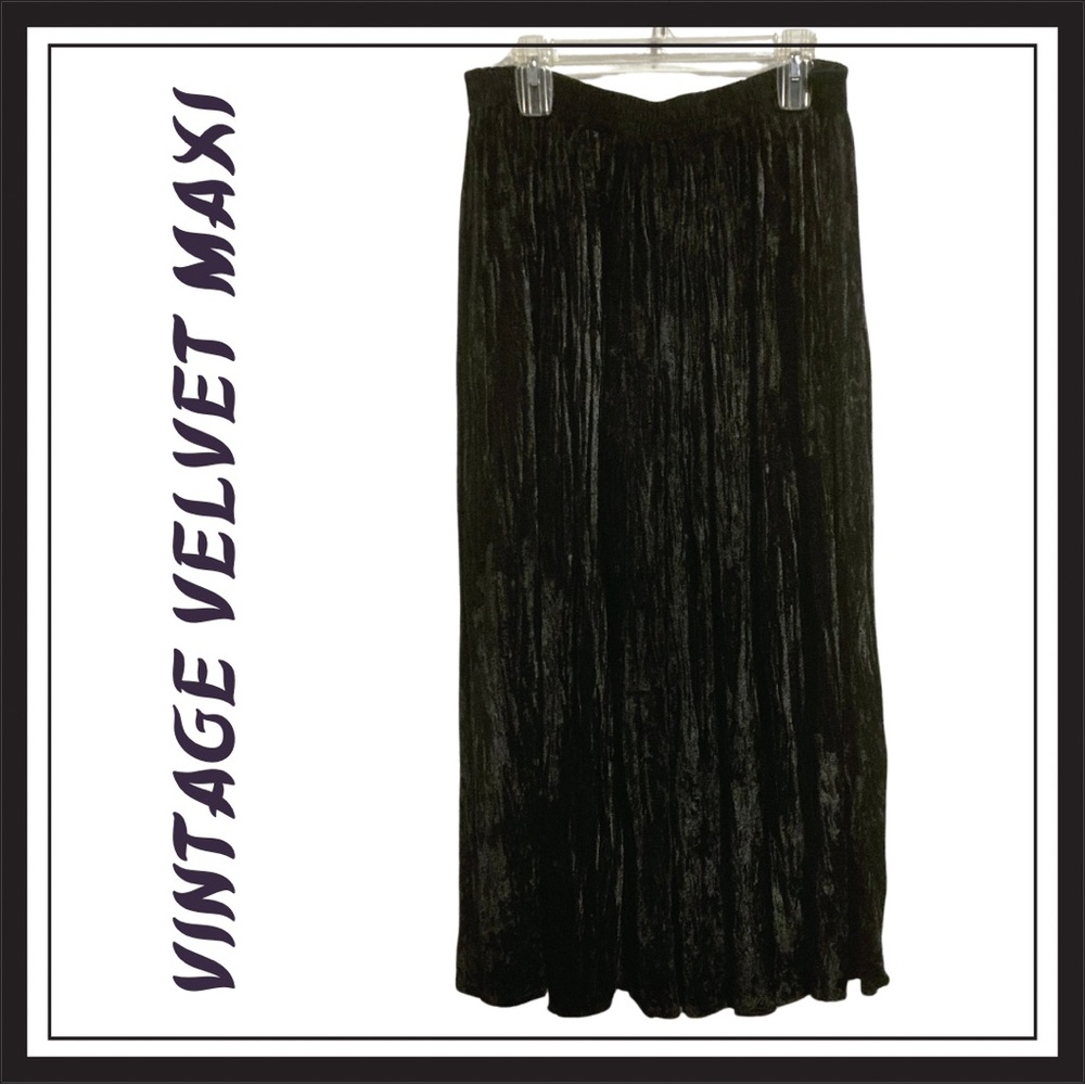 VINTAGE Gorgeous Velvet Maxi Skirt